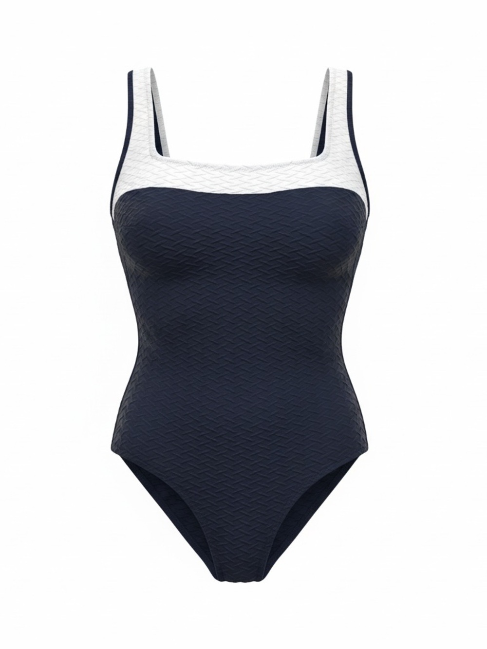 Paula beachwear SwordfishClassic Navy and White One-Piece style Swimsuit S/M